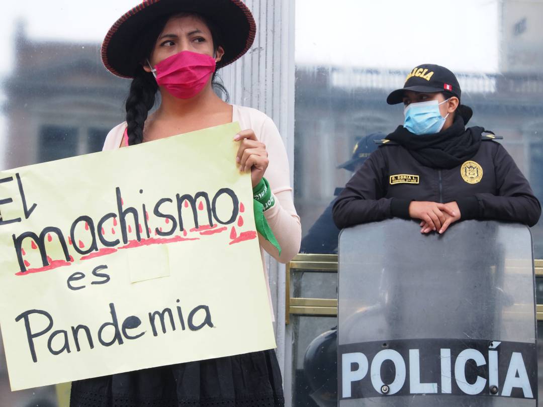 Manifestación en Lima contra &quot;la pandemia del machismo&quot;.