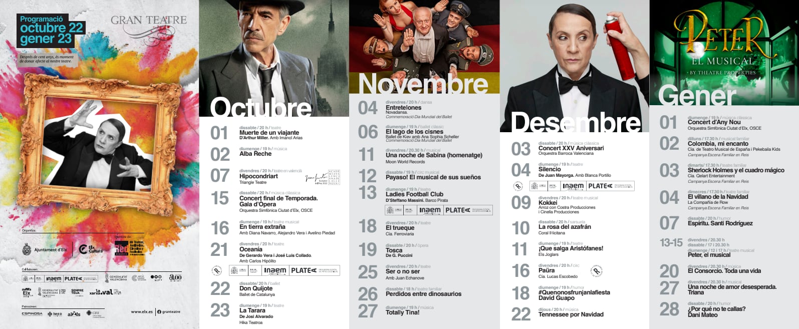 Programación del Gran Teatro de octubre a enero