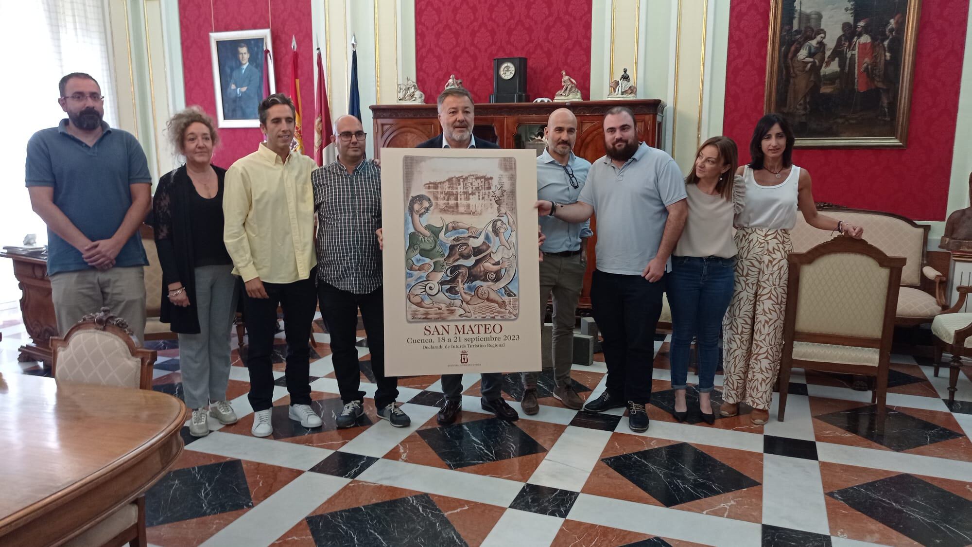 Presentación del cartel de San Mateo 2023, obra de Rubén Navarro