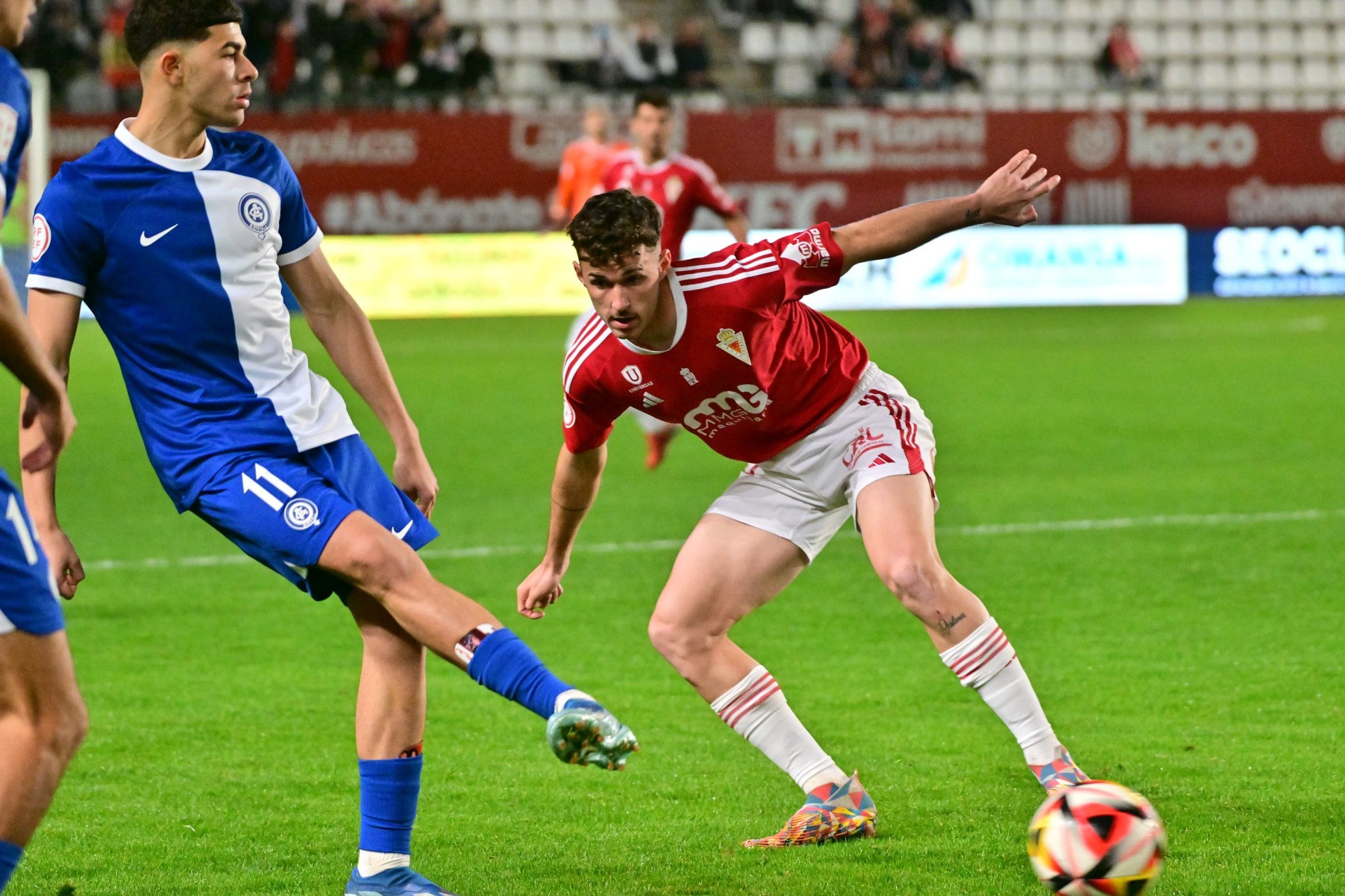 Imanol en un lance del partido