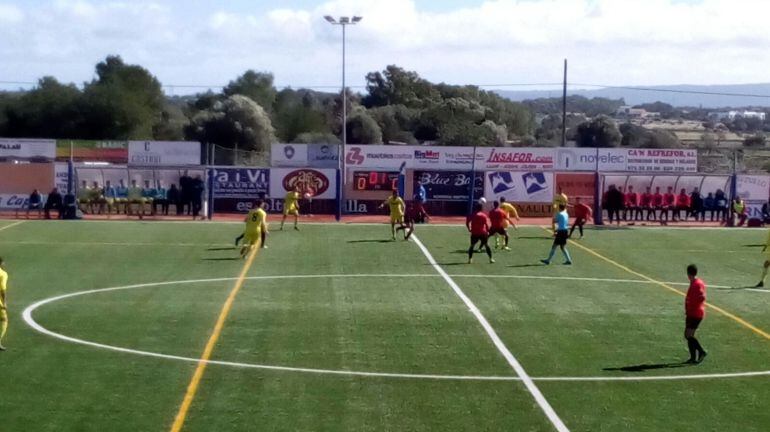 Imagen del partido de ayer en Formentera