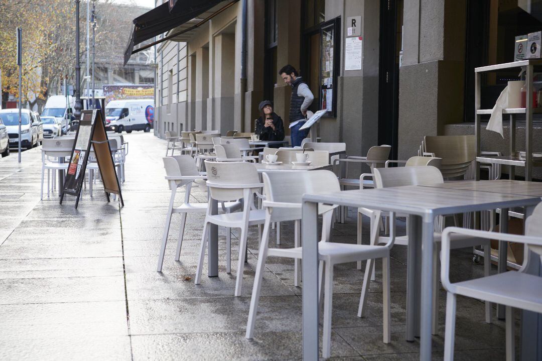 Terrazas en un bar de Pamplona