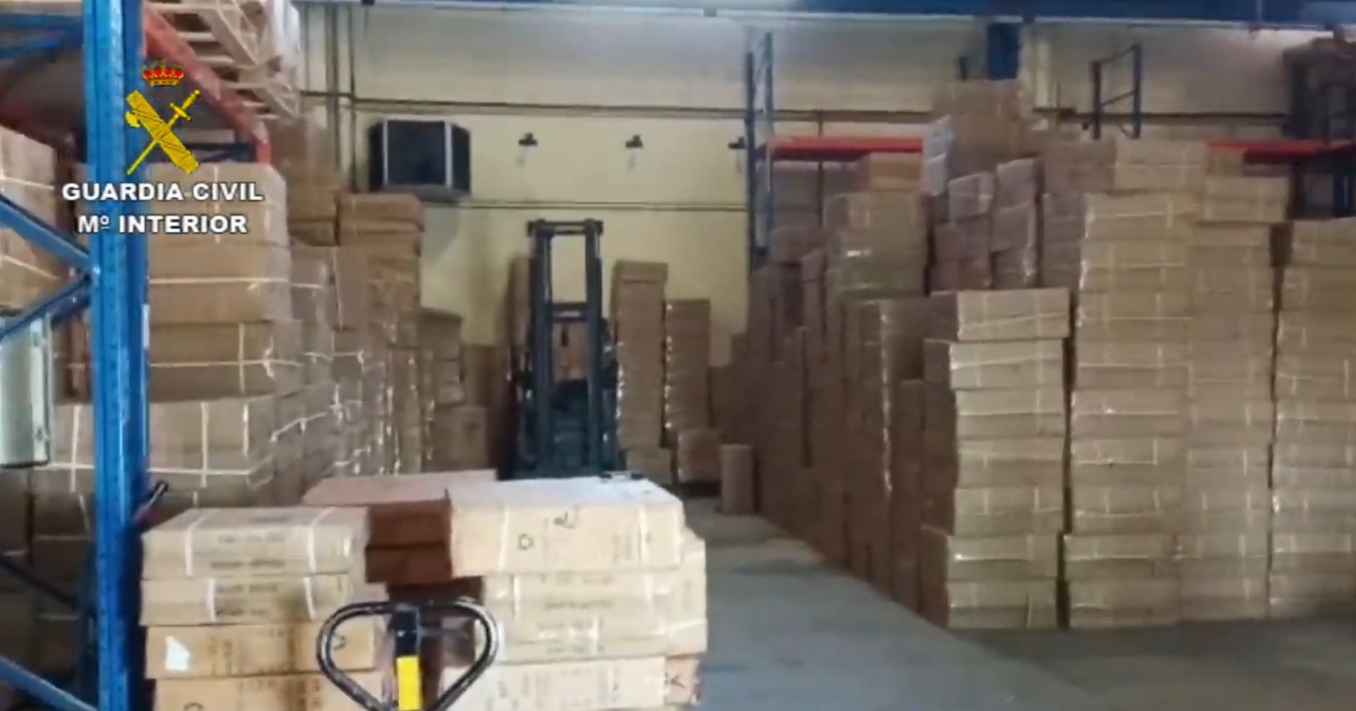 Almacén de zapatillas falsificadas