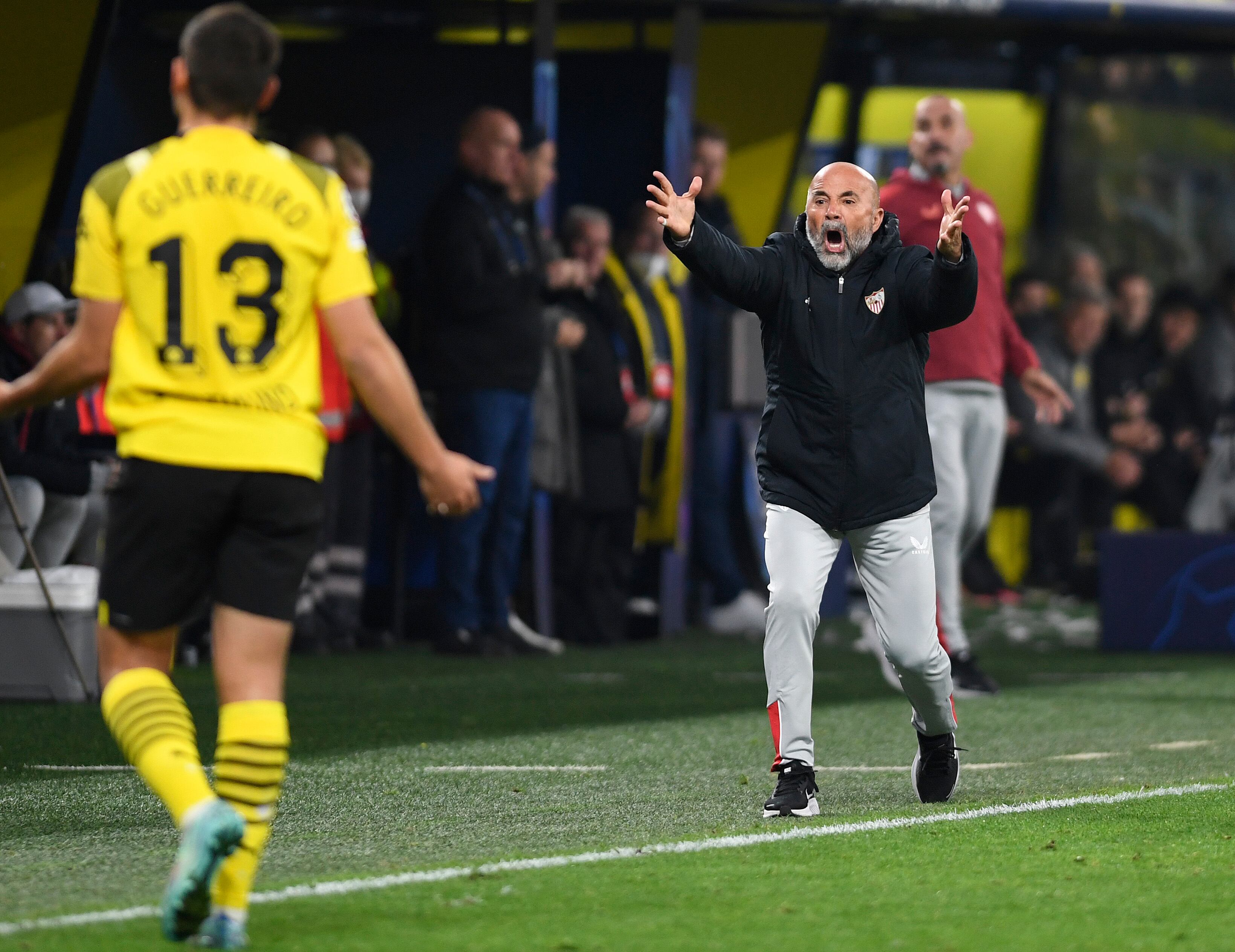 Jorge Sampaoli en el banquillo