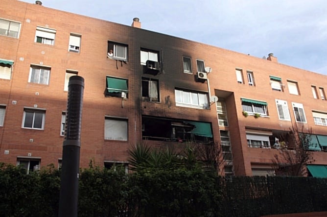 Imatge de l'edifici sinistrat