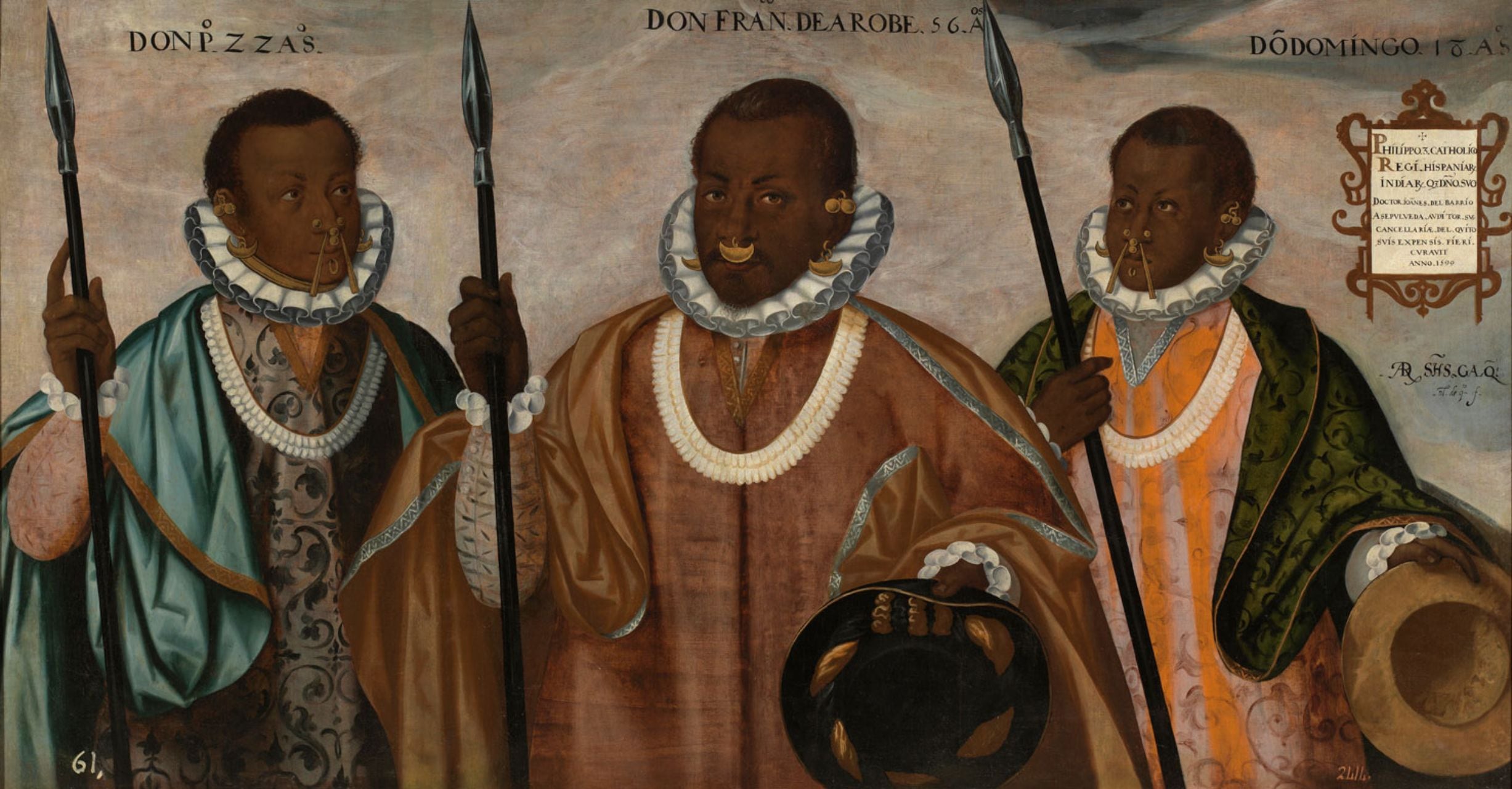 Pintura de Andrés Sánchez Gallque en el Museo de América