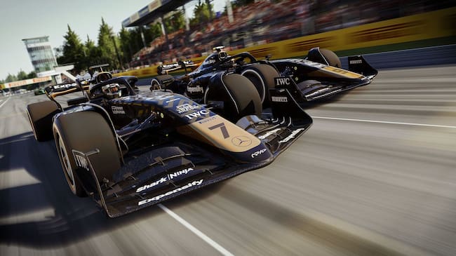 Los monoplazas de la escudería de la película de F1 en el videojuego