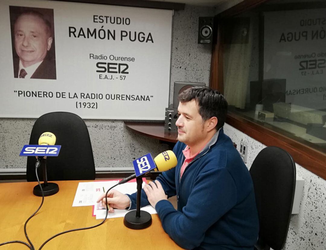 Francisco Fraga en el estudio Ramón Puga