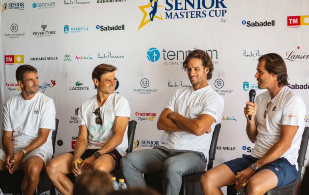 Robredo, Ferrer, Feliciano y Haas, en la presentación del torneo