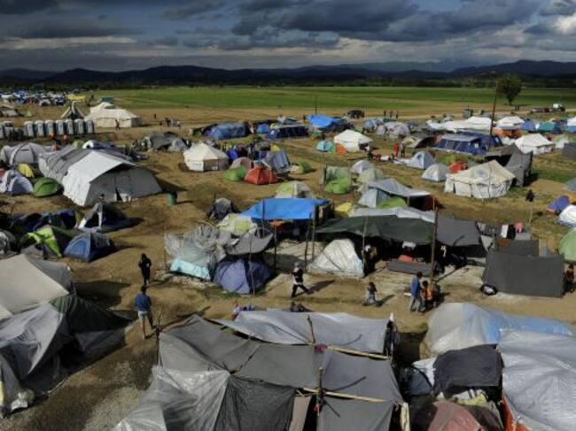 El improvisado campo de refugiados de Idomeni, en Grecia