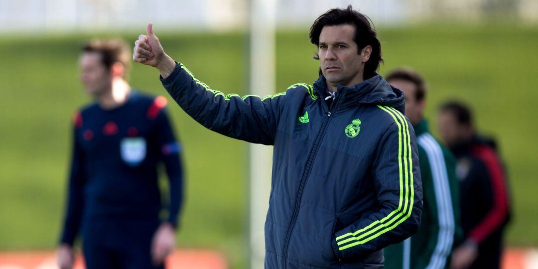 Santiago Hernán Solari, durante un partido con el Castilla