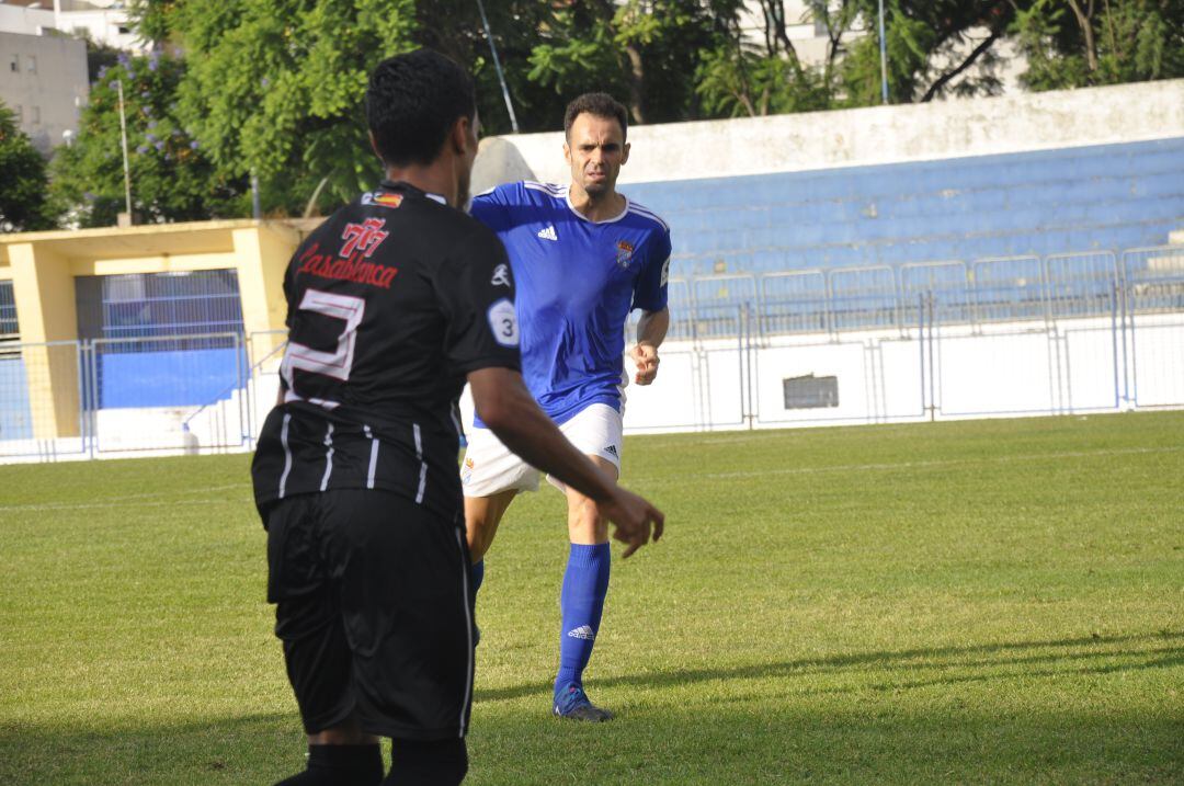 Pedro Carrión durante un partido esta temporada en La Juventud 