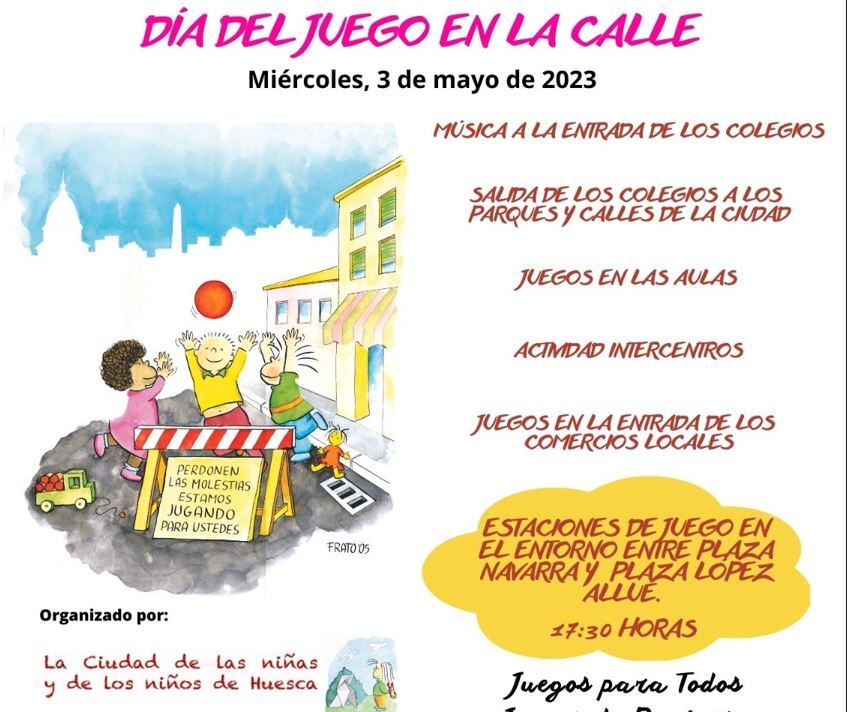 Cartel del Día del juego en la calle