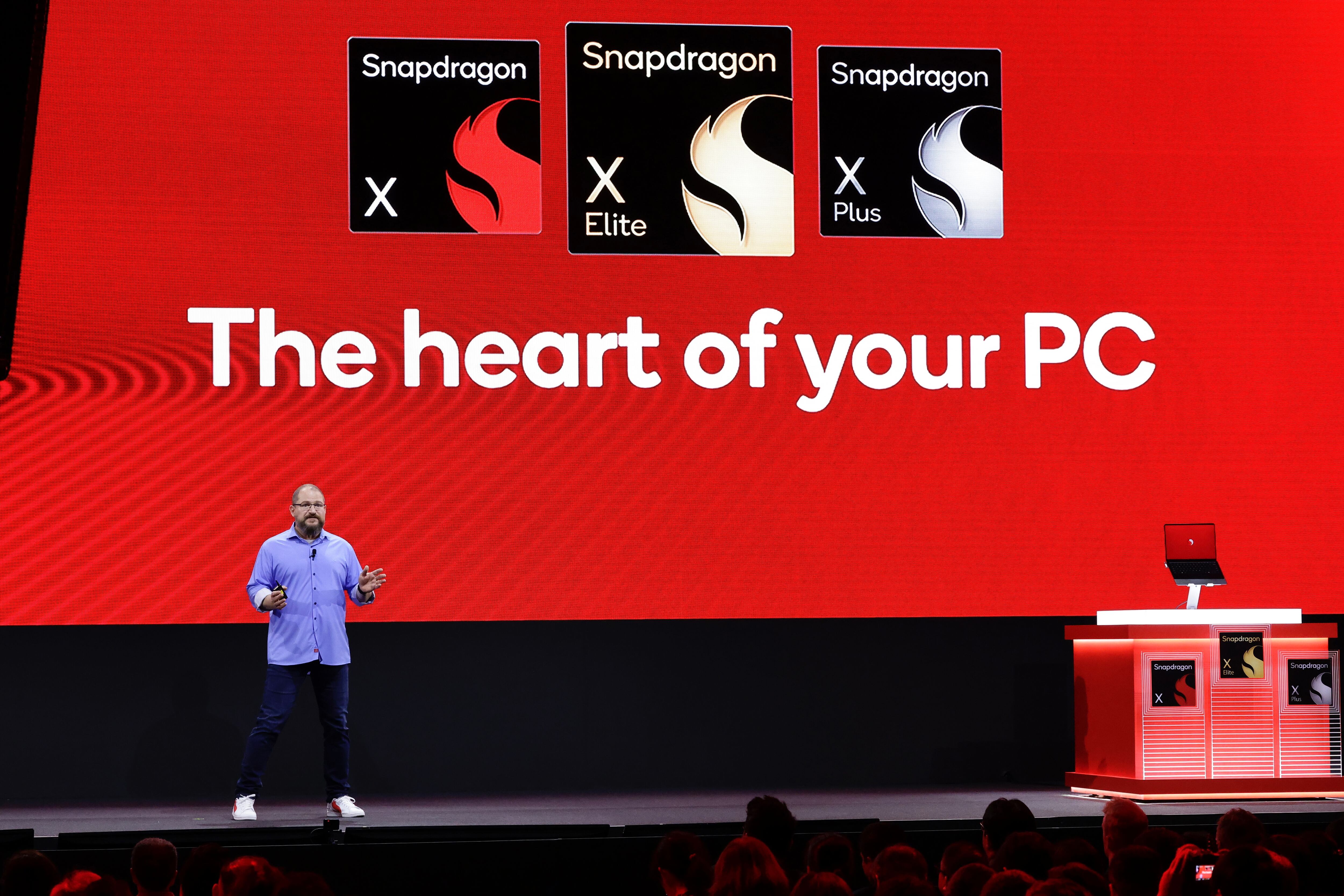 El CEO de Qualcomm, Cristiano Amon, durante su discurso en Computex 2025 en Taipéi