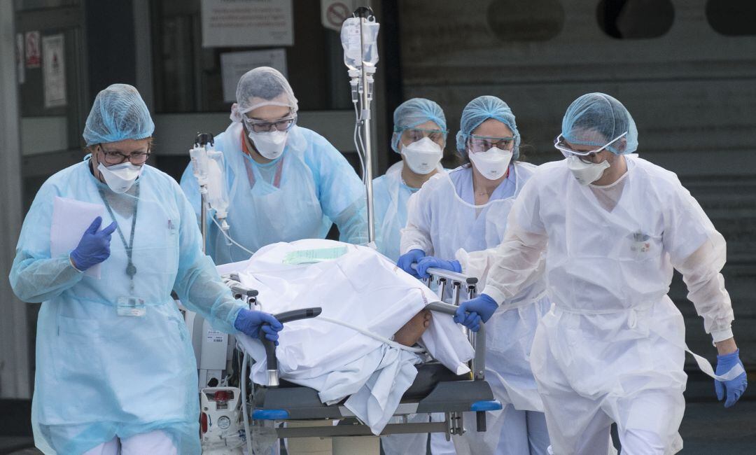 Sanitarios durante la pandemia de coronavirus.