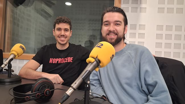 Miguel Saez y Antonio García en los estudios de 'Hoy por Hoy Madrid Sur'