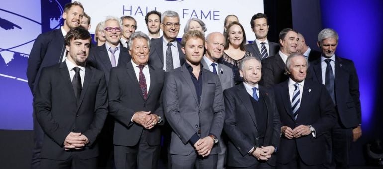 Fernando Alonso, en la presentación del Salón de la Fama de la FIA en París.