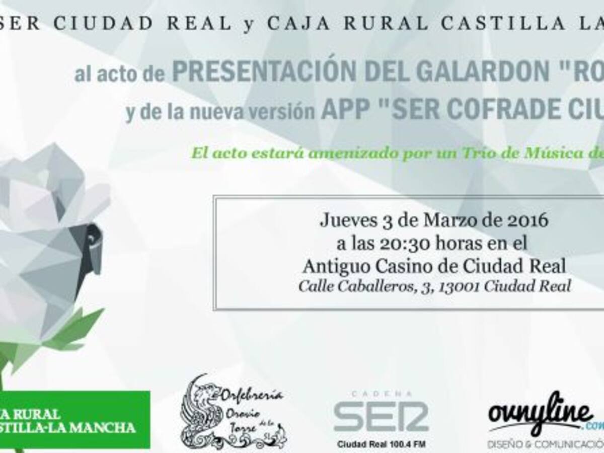 SER Ciudad Real entrega el galardón solidario “Rosa de Pasión”