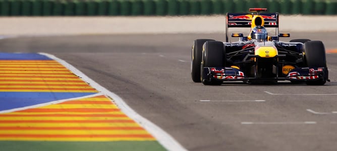 El campeón de Fórmula 1, Sebastian Vettel, durante la primera sesión de entrenamientos de la temporada