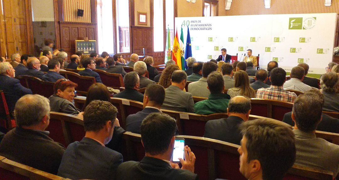Momento del acto central del 40 aniversario de los Ayuntamientos Democráticos.