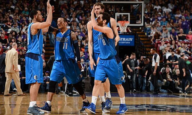 Calderón, durante un partido de los Mavericks