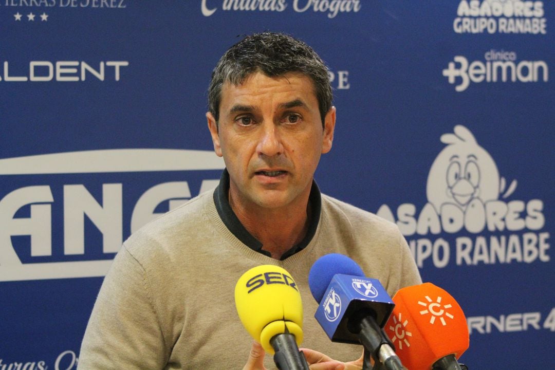 Pepe Masegosa, durante la rueda de prensa del jueves en Chapín