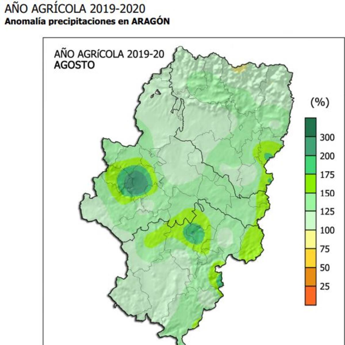 La pluviometría del año agrícola ha sido superior a la media normal en Aragón