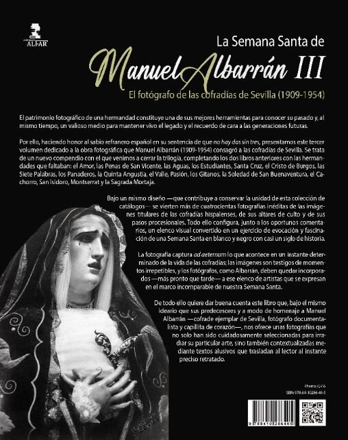 Contraportada del tercer volumen de 'La Semana Santa de Manuel Albarrán. El fotógrafo de las cofradías de Sevilla'