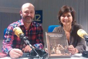 Enrique Santos Bueso y Lourdes Lancho en los estudios de Radio Madrid