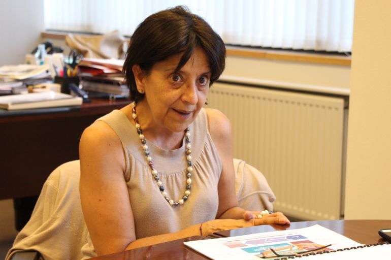 La ministra de Salut, Rosa Ferrer, al seu despatx.