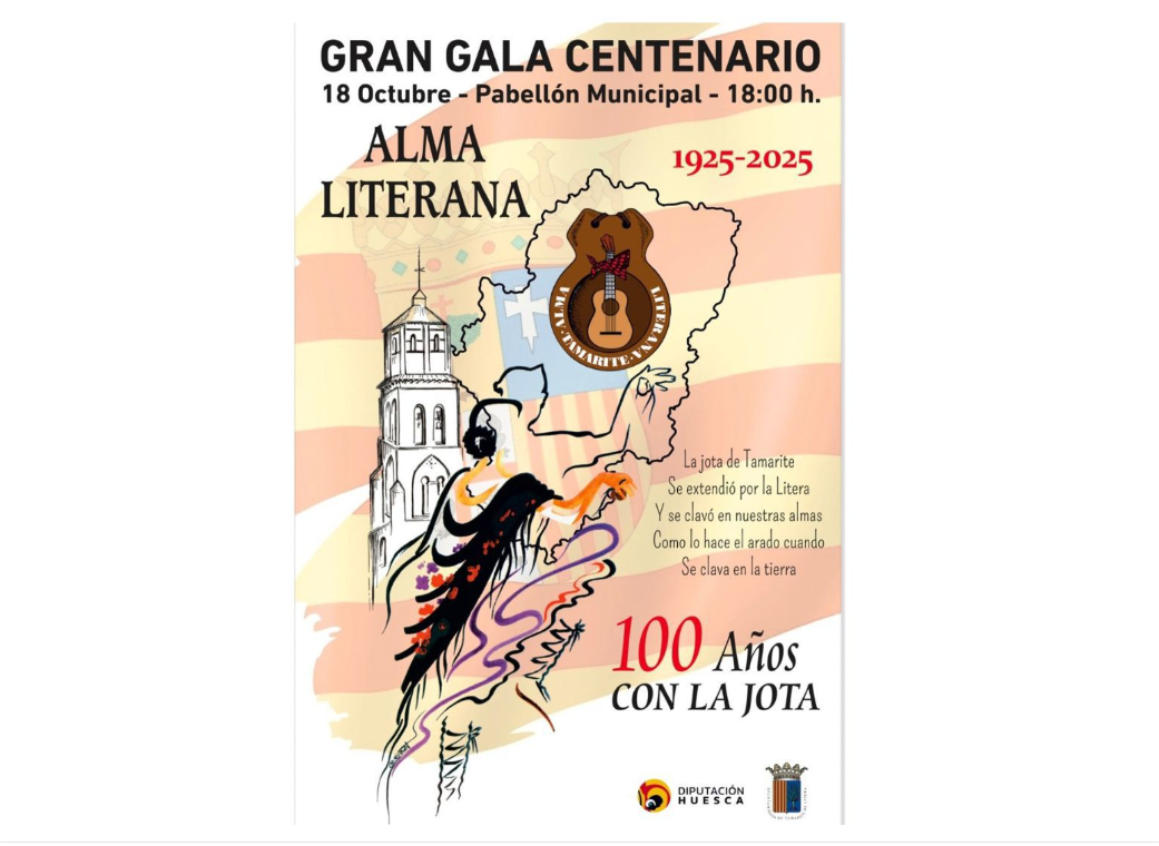 Cartel Gala centenario Alma Literana.