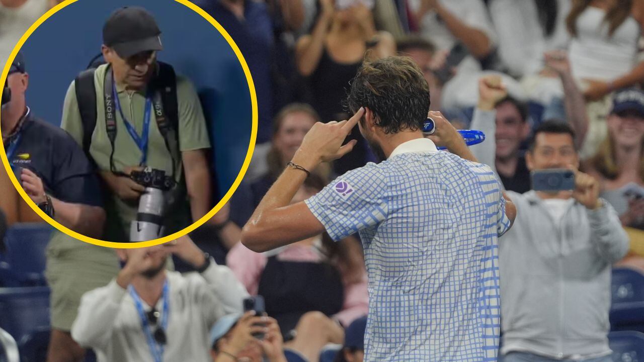 El fotógrafo que entró en mitad del debut de Daniil Medvedev en el US Open