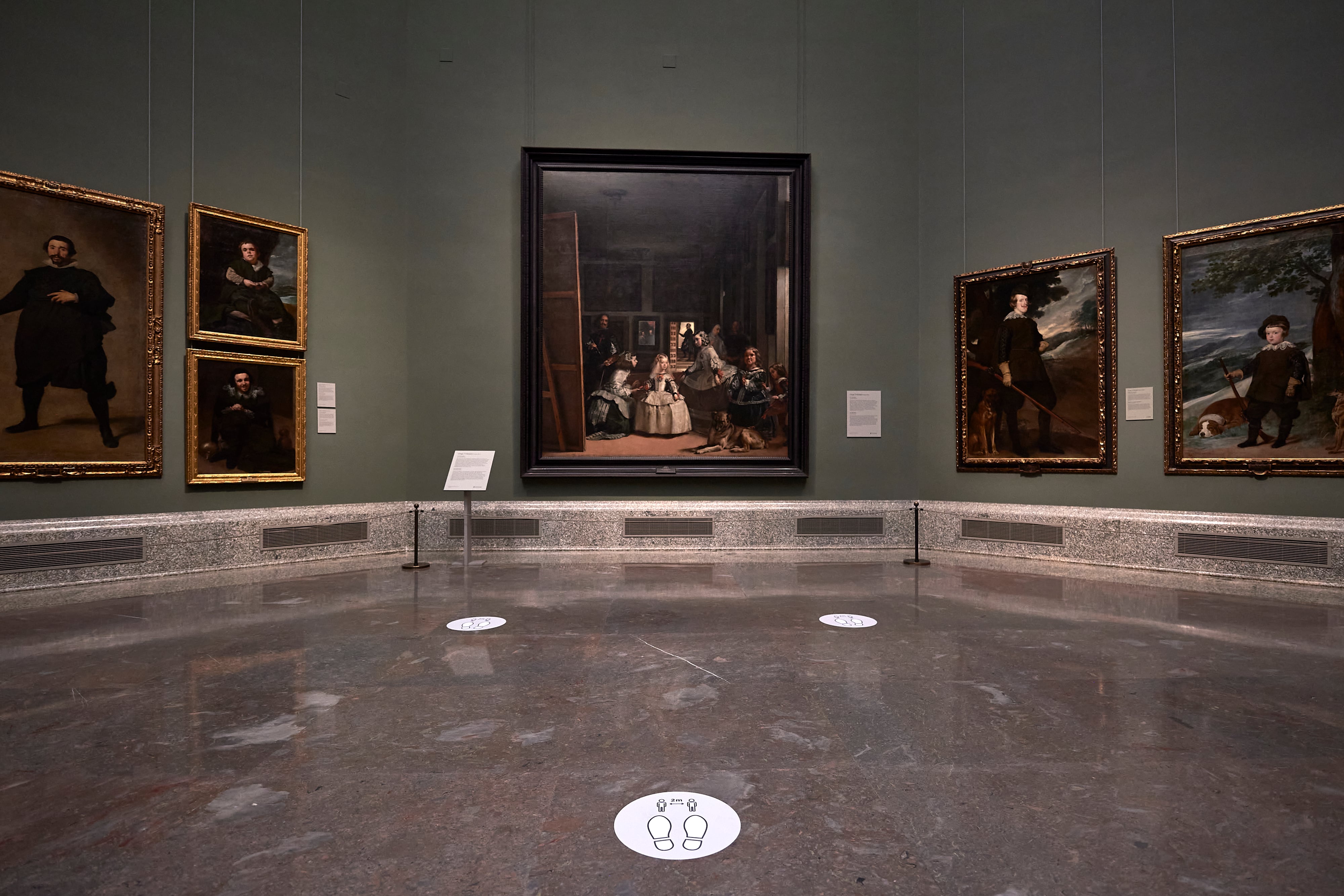 El cuadro de Las meninas en el Museo del Prado de Madrid.