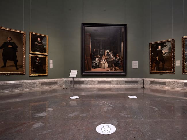 El cuadro de Las meninas en el Museo del Prado de Madrid.