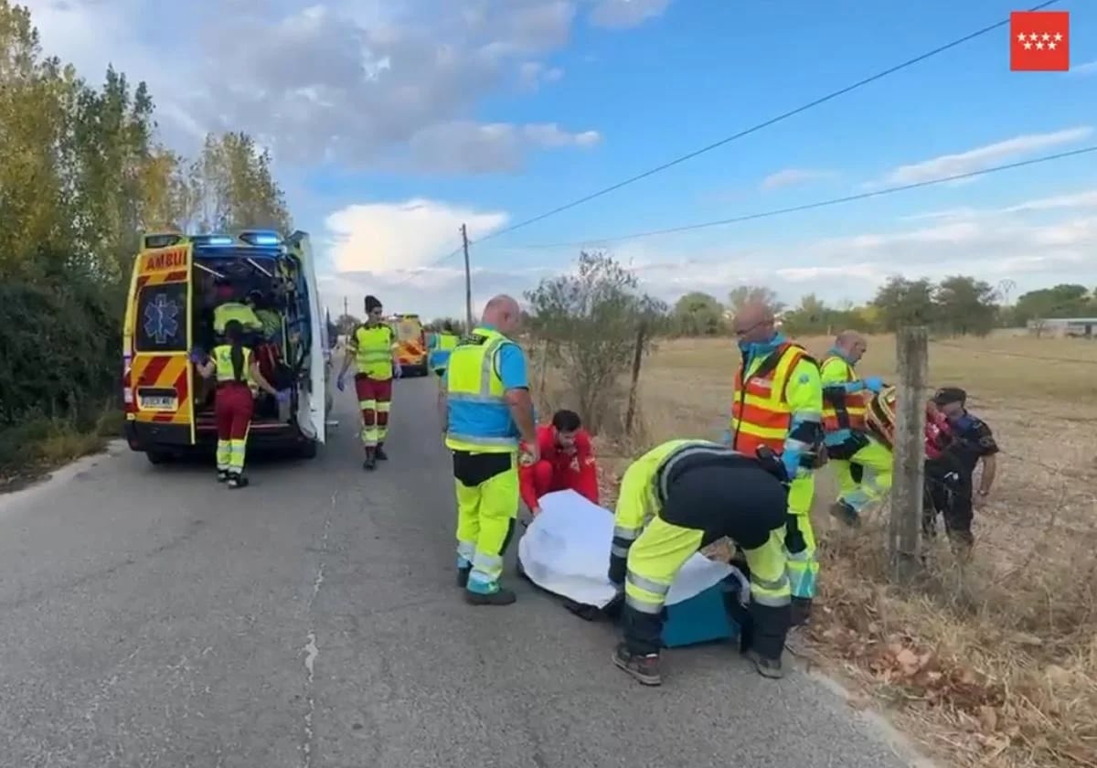 Los servicios de emergencia en la zona del suceso