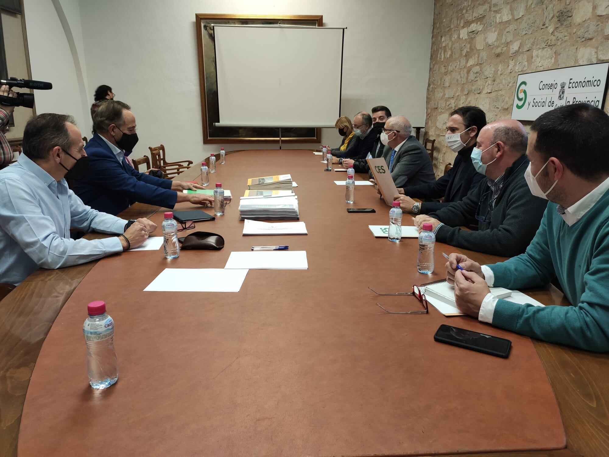 Reunión entre miembros del CES provincial de Jaén y parlamentarios del PSOE