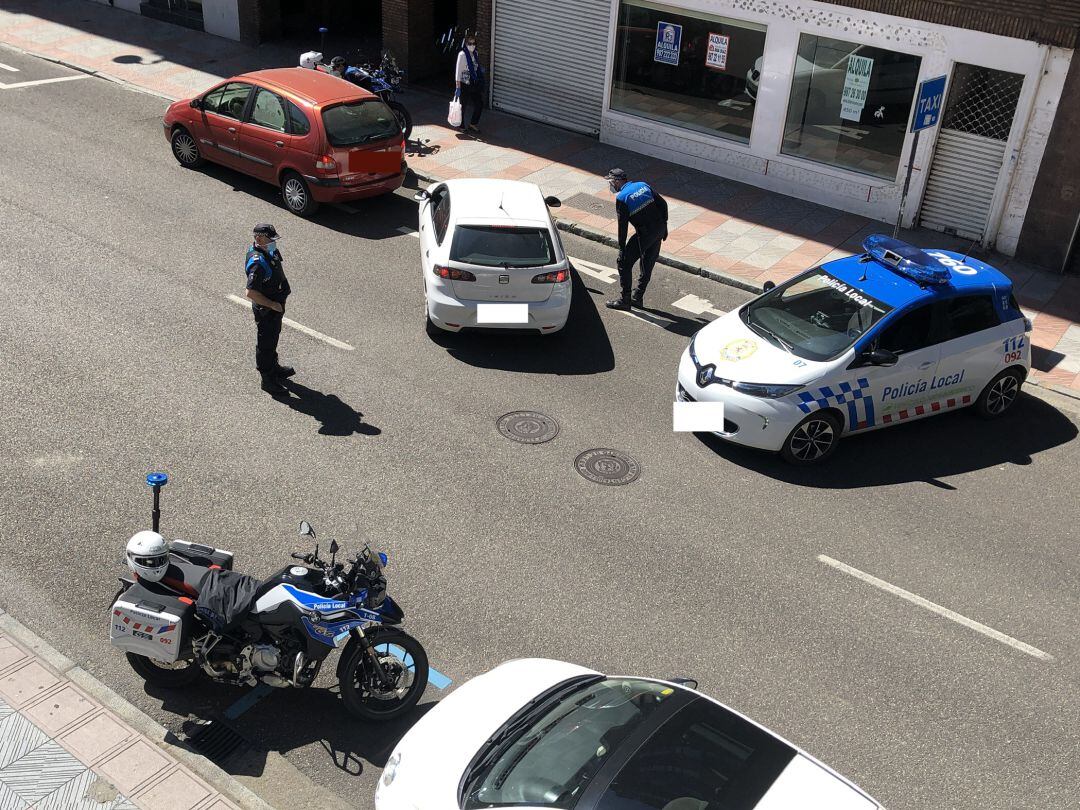 Control policial en el centro de León