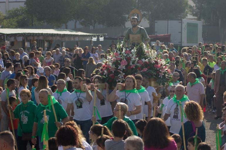 Llegada de San Crispín a la ermita