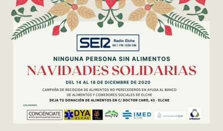 Cartel anunciador de las navidades Solidarias de Radio Elche Cadena SER