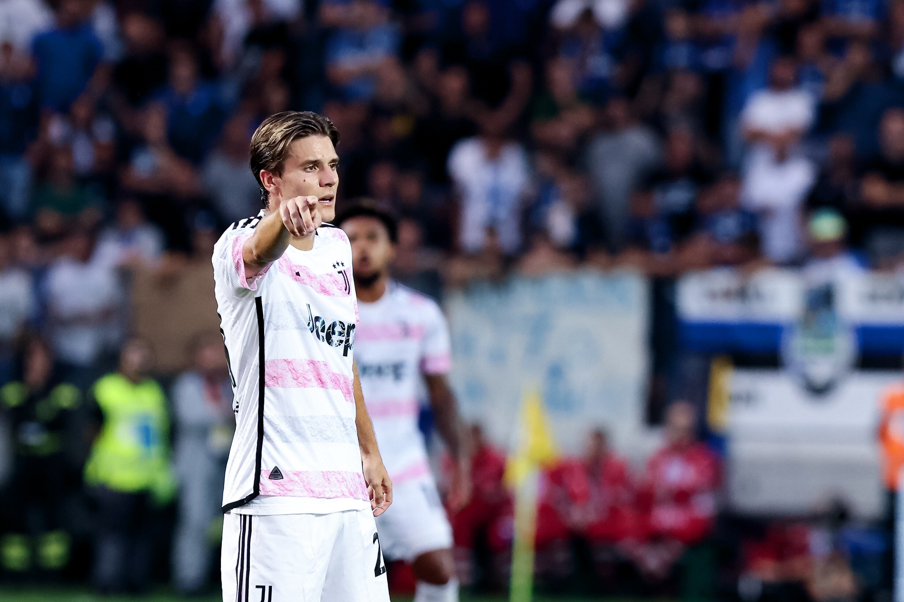 Nicolò Fagioli durante un partido contra el Atalanta de la Serie A.