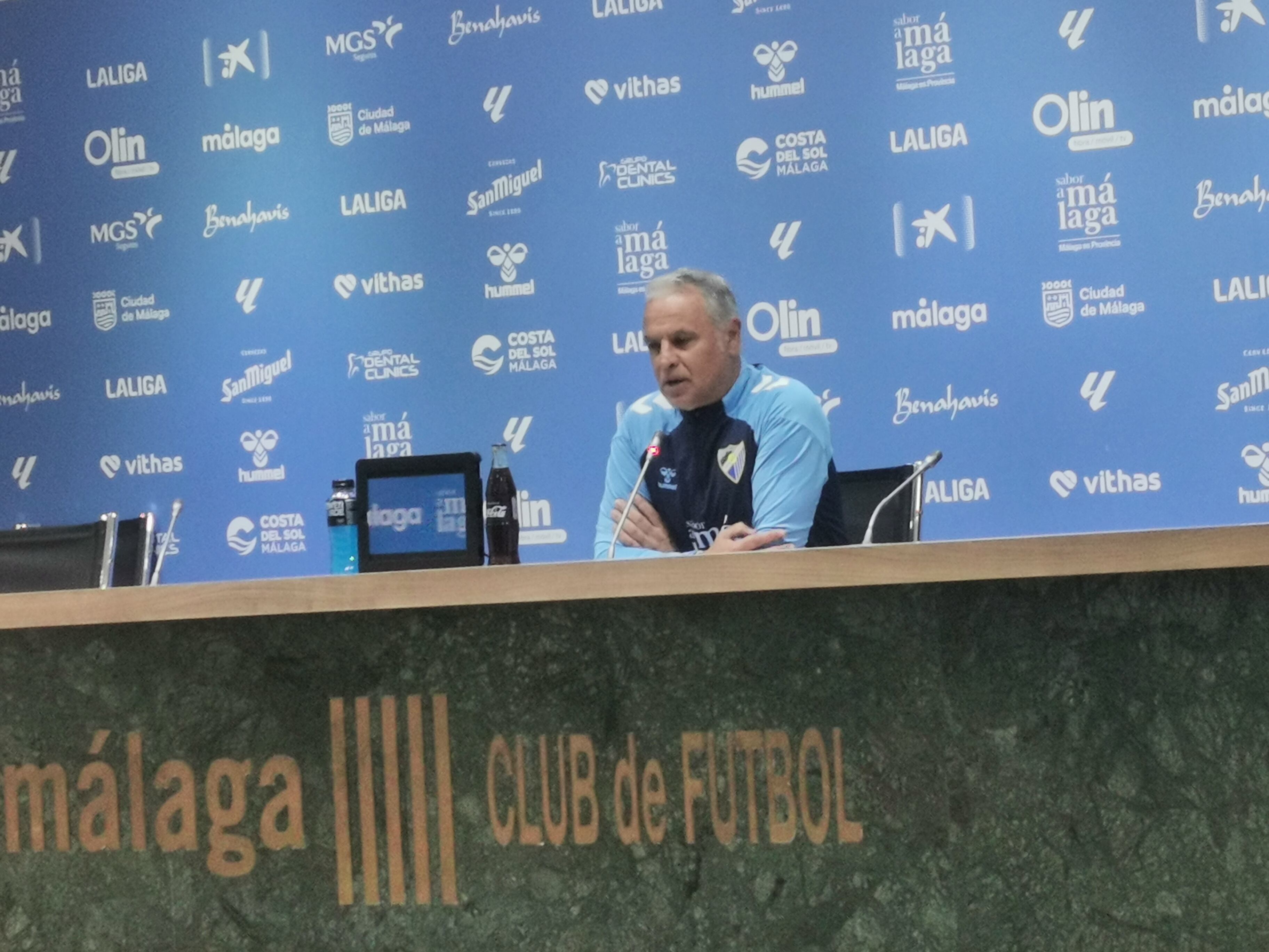 El entrenador del Málaga, Sergio Pellicer