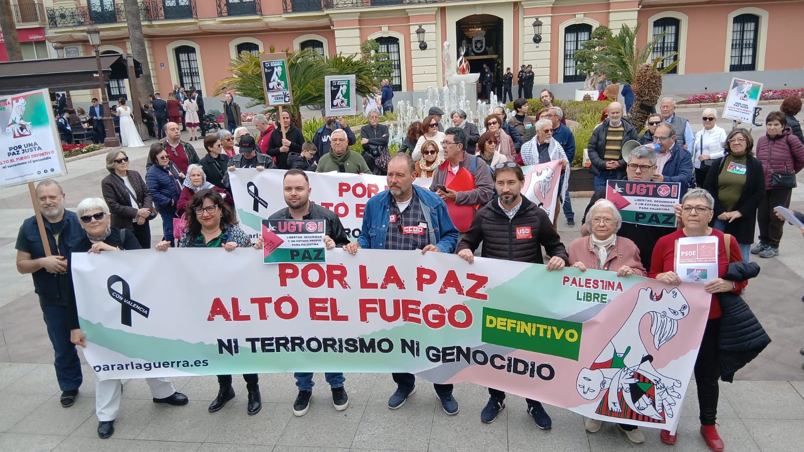 Concentración en Murcia para pedir el alto el fuego definitivo en Palestina