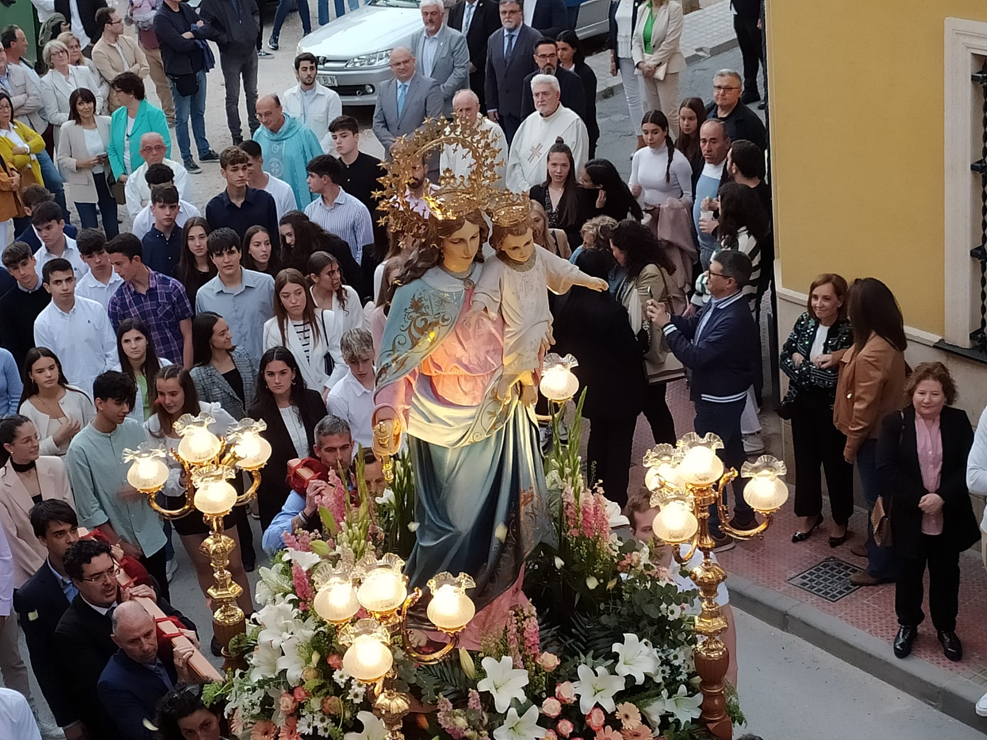 Momento de la procesión del domingo