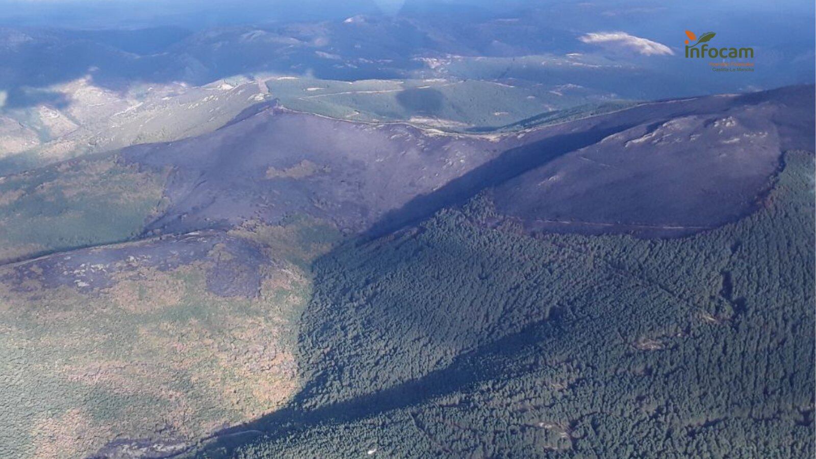 Aquí se aprecia la zona quemada