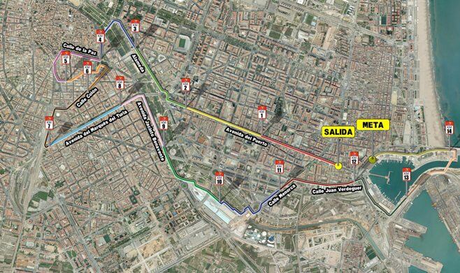 Plano 15k Nocturna Valencia