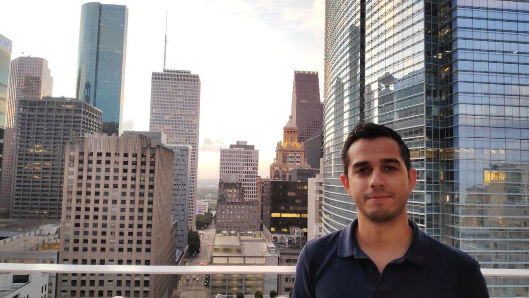 El cordobés Alejandro Ibañez, en Houston, TX, meses antes del inicio de la pandemia