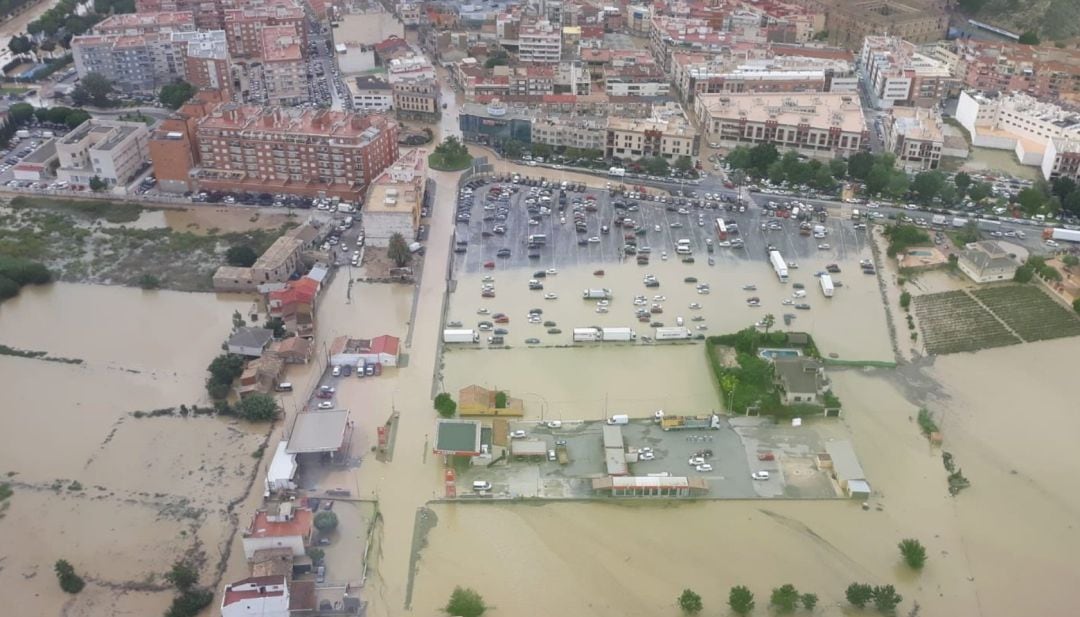 Inundaciones en Orihuela durante el temporal de septiembre de 2019 en imágenes de archivo.