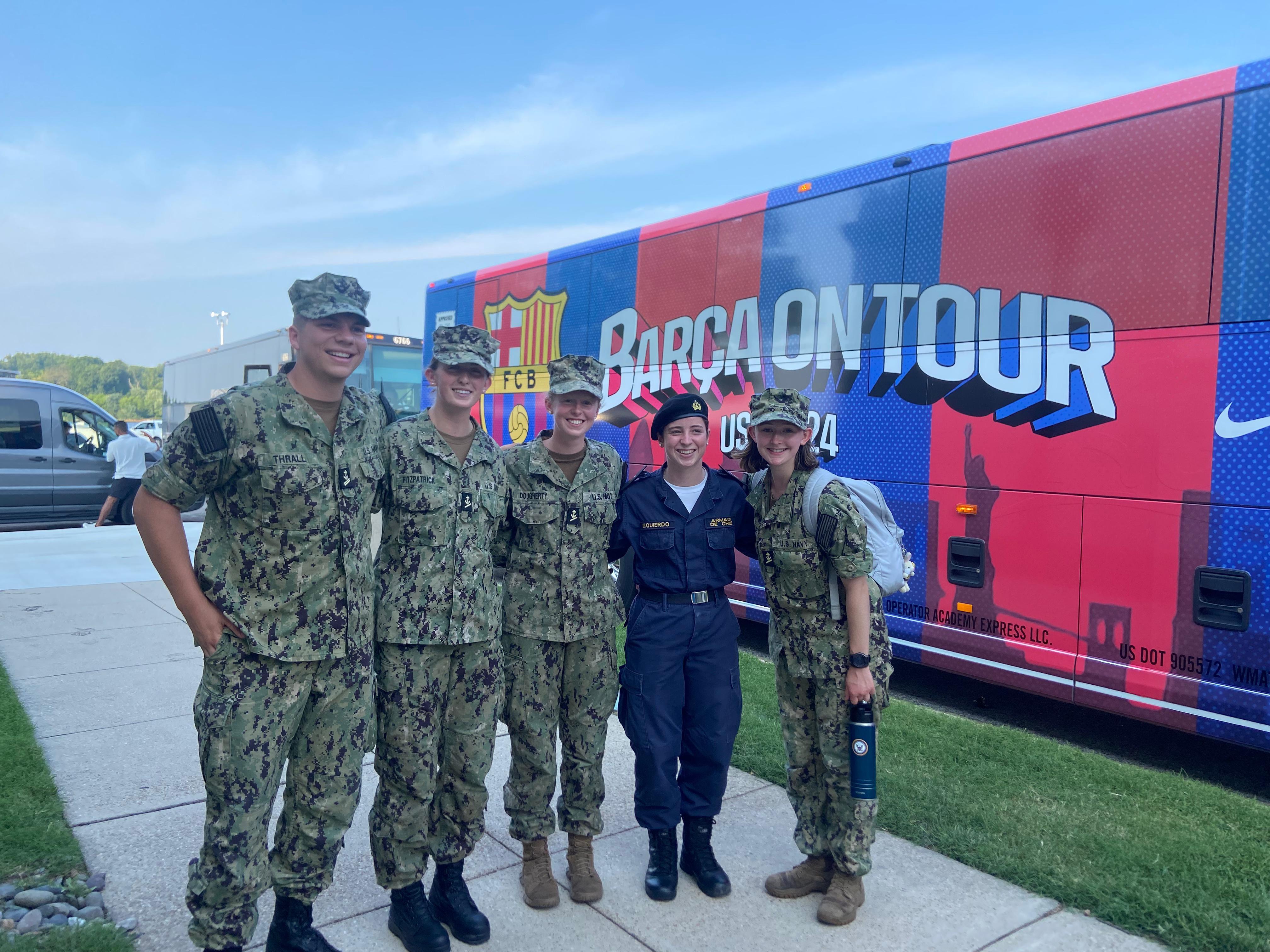 La academia militar naval de los Estados Unidos donde entrena el Barça