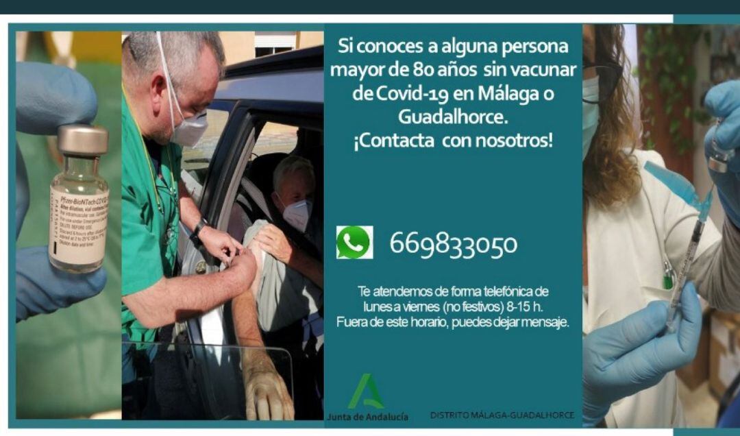 Llamamiento del SAS a los mayores de 80 años que aún no han sido vacunados