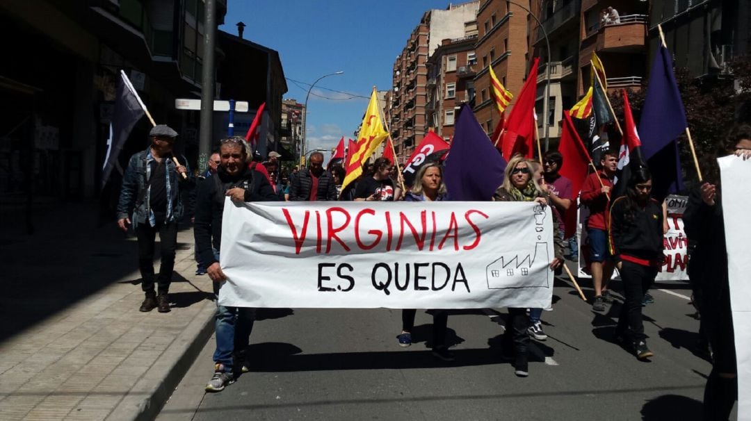 Imatge d'arxiu de la manifestació dels treballadors de Virginias pels carrers de Reus